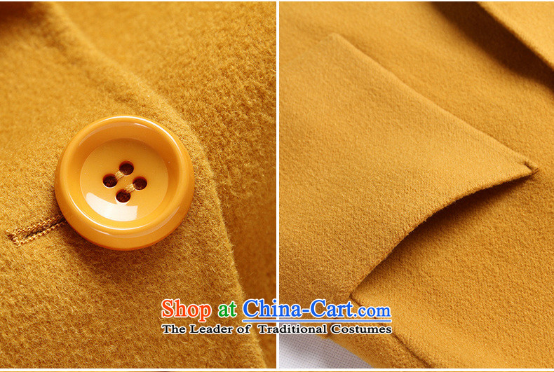 The fall of new, 1390#2015 stylish high-end relaxd dress woolen coats in yellow L? Picture, prices, brand platters! The elections are supplied in the national character of distribution, so action, buy now enjoy more preferential! As soon as possible.