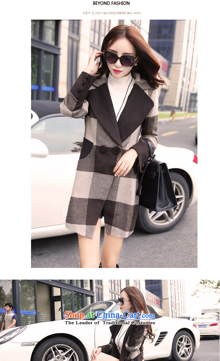 Ms Audrey EU Bai Ya 2015 Autumn new Korean Modern women wear wool grid a wool coat Sau San? large jacket gross windbreaker 620 red and green tartan XL Photo, prices, brand platters! The elections are supplied in the national character of distribution, so action, buy now enjoy more preferential! As soon as possible.