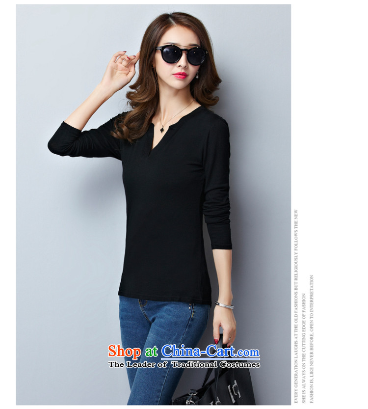 Yu-Sin-to increase women's code 2015 autumn and winter new mm thick Korean version coltish stretch shirt long-sleeved T-shirt, forming the women clothes M.Y. 1995 ADDITION black 4XL recommends that you 160-180 catty picture, prices, brand platters! The elections are supplied in the national character of distribution, so action, buy now enjoy more preferential! As soon as possible.