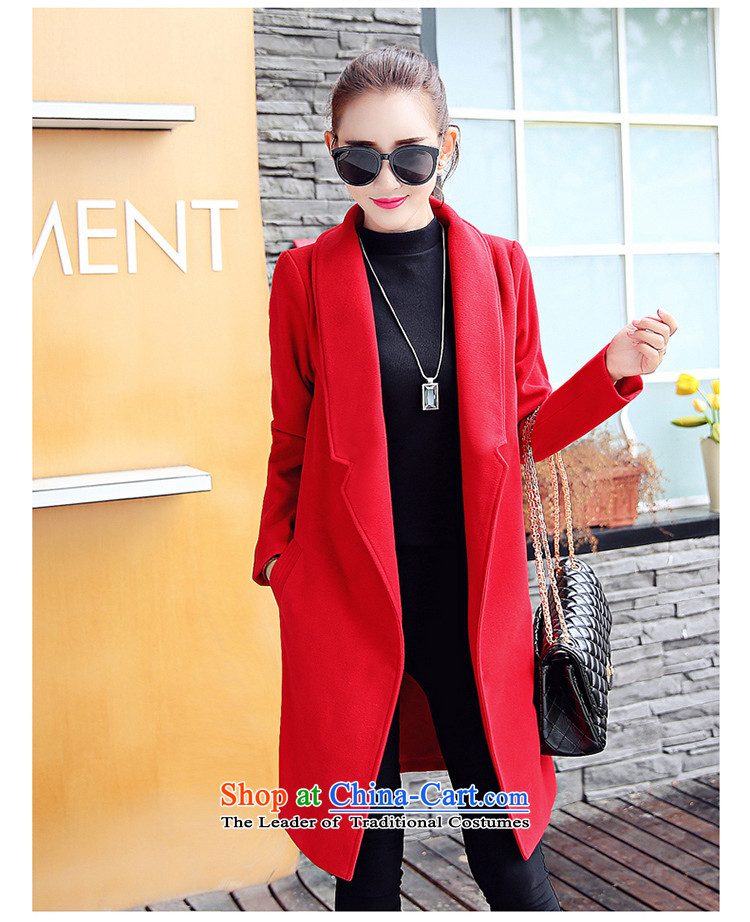 Ms Audrey EU Bai Ya 2015 gross female autumn and winter coats? the new Korean female decorated gross? graphics are overcoats in thin long)? sub 2,715 Light Gray L picture, prices, brand platters! The elections are supplied in the national character of distribution, so action, buy now enjoy more preferential! As soon as possible.