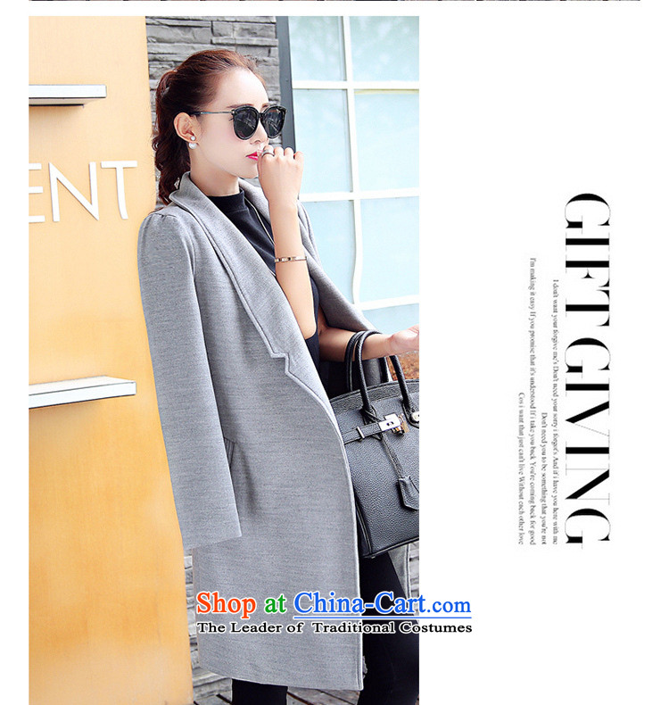 Ms Audrey EU Bai Ya 2015 gross female autumn and winter coats? the new Korean female decorated gross? graphics are overcoats in thin long)? sub 2,715 Light Gray L picture, prices, brand platters! The elections are supplied in the national character of distribution, so action, buy now enjoy more preferential! As soon as possible.