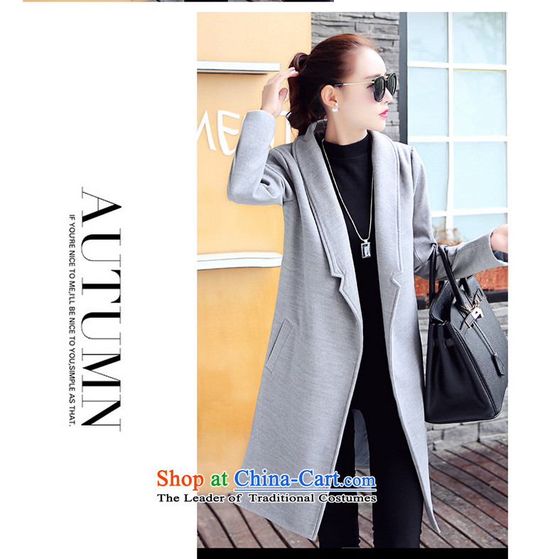 Ms Audrey EU Bai Ya 2015 gross female autumn and winter coats? the new Korean female decorated gross? graphics are overcoats in thin long)? sub 2,715 Light Gray L picture, prices, brand platters! The elections are supplied in the national character of distribution, so action, buy now enjoy more preferential! As soon as possible.