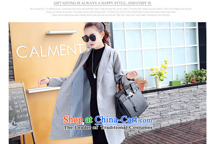 Ms Audrey EU Bai Ya 2015 gross female autumn and winter coats? the new Korean female decorated gross? graphics are overcoats in thin long)? sub 2,715 Light Gray L picture, prices, brand platters! The elections are supplied in the national character of distribution, so action, buy now enjoy more preferential! As soon as possible.