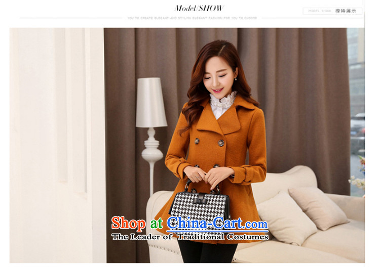Yi love wave 2015 autumn and winter new Korean female jacket? gross in Sau San long coats of $ 0127? female orange M picture, prices, brand platters! The elections are supplied in the national character of distribution, so action, buy now enjoy more preferential! As soon as possible.