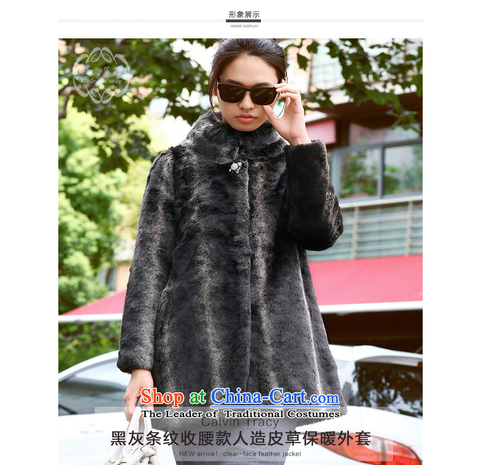 【 calvin tracy health Kevin Hong Kong Sin black with gray stripe Foutune of artificial fur warm jacket black with gray stripe L picture, prices, brand platters! The elections are supplied in the national character of distribution, so action, buy now enjoy more preferential! As soon as possible.