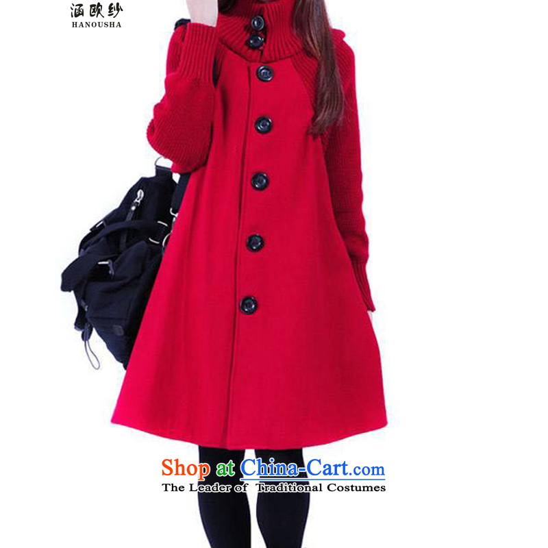 The OSCE is covered by the gross yarn jacket female Korean version of the spring and autumn 2015 long winter xl loose video thin long-sleeved cloak a wool coat Gray plus XL, lint-free Europe yarn (hanousha covering) , , , shopping on the Internet