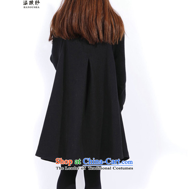 The OSCE is covered by the gross yarn jacket female Korean version of the spring and autumn 2015 long winter xl loose video thin long-sleeved cloak a wool coat Gray plus XL, lint-free Europe yarn (hanousha covering) , , , shopping on the Internet