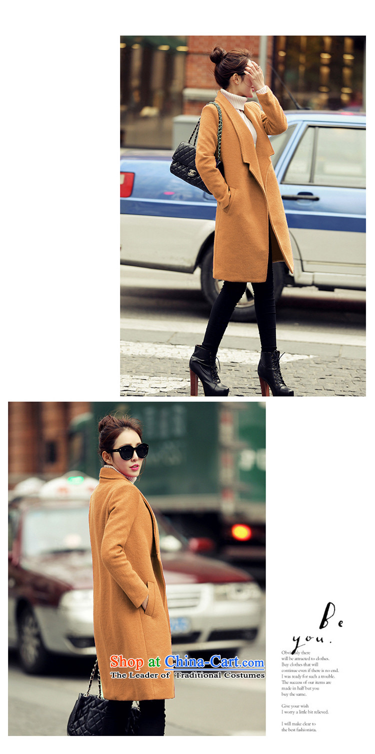 Sin has so gross jacket female new autumn 2015 Long, temperament a wool coat Korean women? coats thick coat RED M picture, prices, brand platters! The elections are supplied in the national character of distribution, so action, buy now enjoy more preferential! As soon as possible.