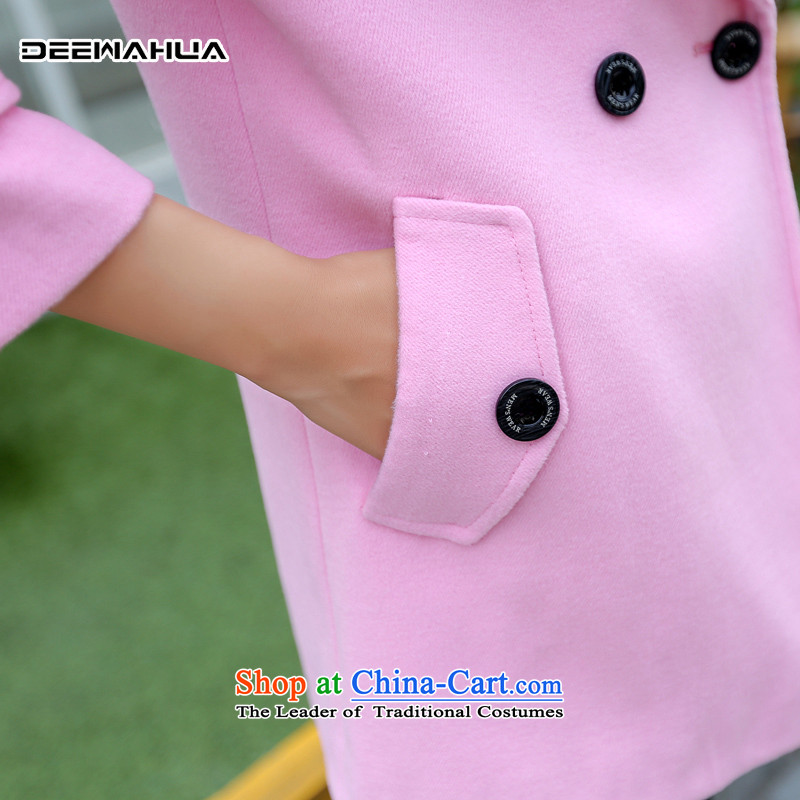 Deewahua2015 autumn and winter female new fall inside the girl child about? coats jacket in female long 1816 pink M,DEEWAHUA,,, shopping on the Internet