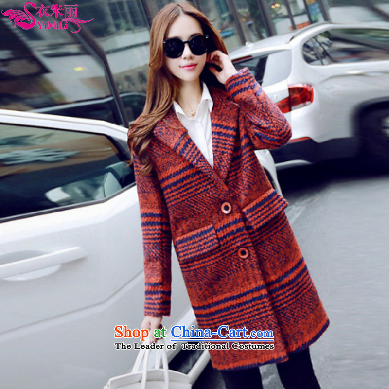 Yi Millies warm winter 2015 Korean long in Sau San single row detained thick latticed gross 648    M, red jacket? Yi Millies shopping on the Internet has been pressed.