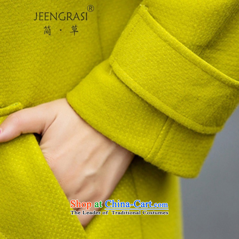 In short-fall and winter 2015 new gross?  of female jacket coat female Sau San Connie? sub-coats female butted long red cravat XXL, Jane grass (JEENGRASI) , , , shopping on the Internet