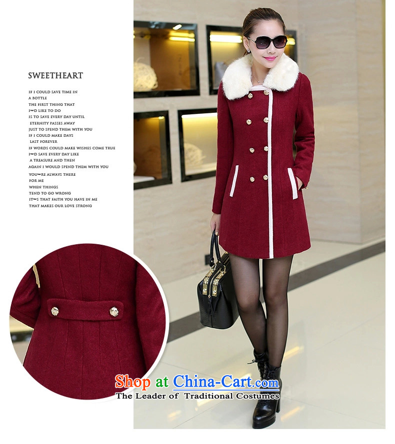 The ELISA 2015 autumn and winter new Korean jacket Western Wind? gross sum of female knocked color thick hair for long, thin hair so Sau San video coats female navy L picture, prices, brand platters! The elections are supplied in the national character of distribution, so action, buy now enjoy more preferential! As soon as possible.