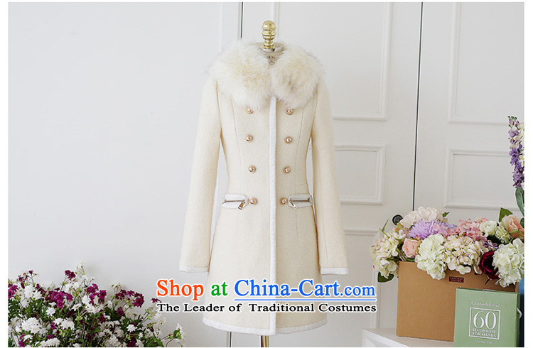 The Beth 2015 autumn and winter in new long hair? jacket double-sided a wool coat windbreaker female white XL Photo, prices, brand platters! The elections are supplied in the national character of distribution, so action, buy now enjoy more preferential! As soon as possible.