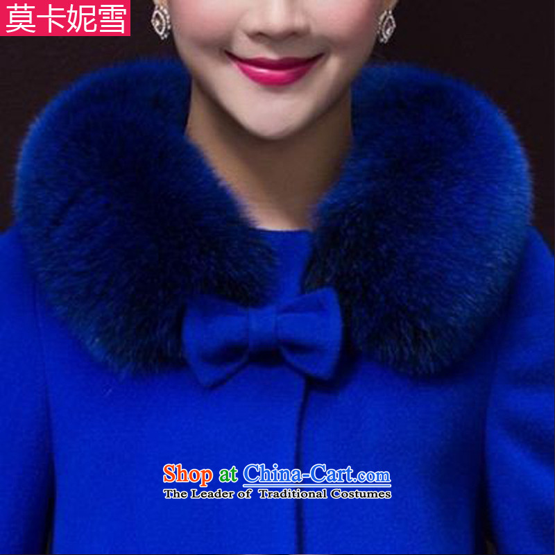 Morcar Connie snow 2015 Fall/Winter Collections new cloak gross butted? long large blue coat XXL, gross? Mr Xue (mokanixue carne) , , , shopping on the Internet