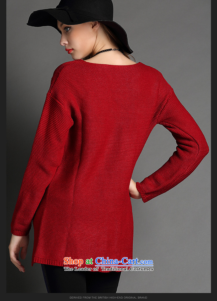 The dumping large women 2015 Autumn boxed version won new stylish long-sleeved very casual knitwear   F1010 AFRONT HEADLIGHTS    big red Code Red XXL picture, prices, brand platters! The elections are supplied in the national character of distribution, so action, buy now enjoy more preferential! As soon as possible.