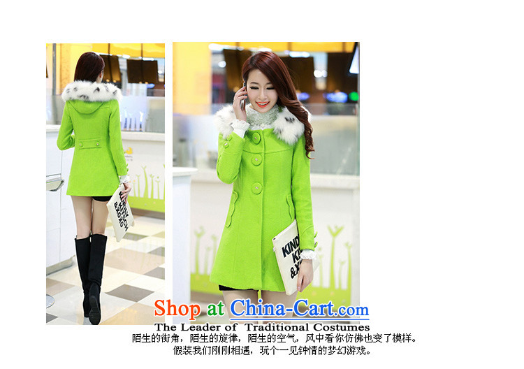 The Philippines poetry fun gross? autumn and winter coats women 2015 new Korean fashion Sau San wool coat girl in long?) gross neckties cap wind jacket green M picture, prices, brand platters! The elections are supplied in the national character of distribution, so action, buy now enjoy more preferential! As soon as possible.