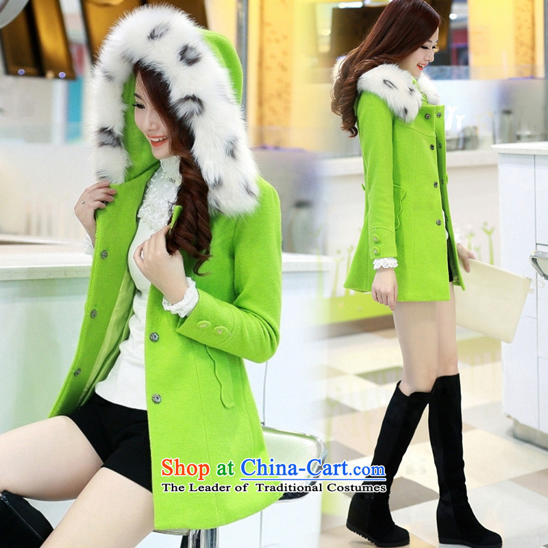 The Philippines poetry fun gross? autumn and winter coats women 2015 new Korean fashion Sau San wool coat girl in long?) gross neckties cap wind jacket green M picture, prices, brand platters! The elections are supplied in the national character of distribution, so action, buy now enjoy more preferential! As soon as possible.