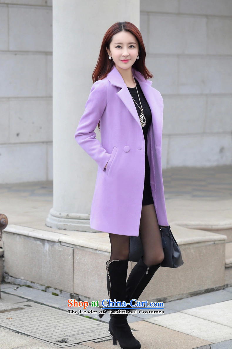 Cruise in the autumn and winter 2015 advanced new Europe, in long minimalist OL N380 gross Sau San? coats violet XL Photo, prices, brand platters! The elections are supplied in the national character of distribution, so action, buy now enjoy more preferential! As soon as possible.