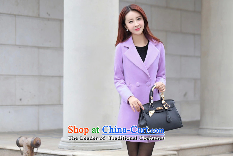 Cruise in the autumn and winter 2015 advanced new Europe, in long minimalist OL N380 gross Sau San? coats violet XL Photo, prices, brand platters! The elections are supplied in the national character of distribution, so action, buy now enjoy more preferential! As soon as possible.