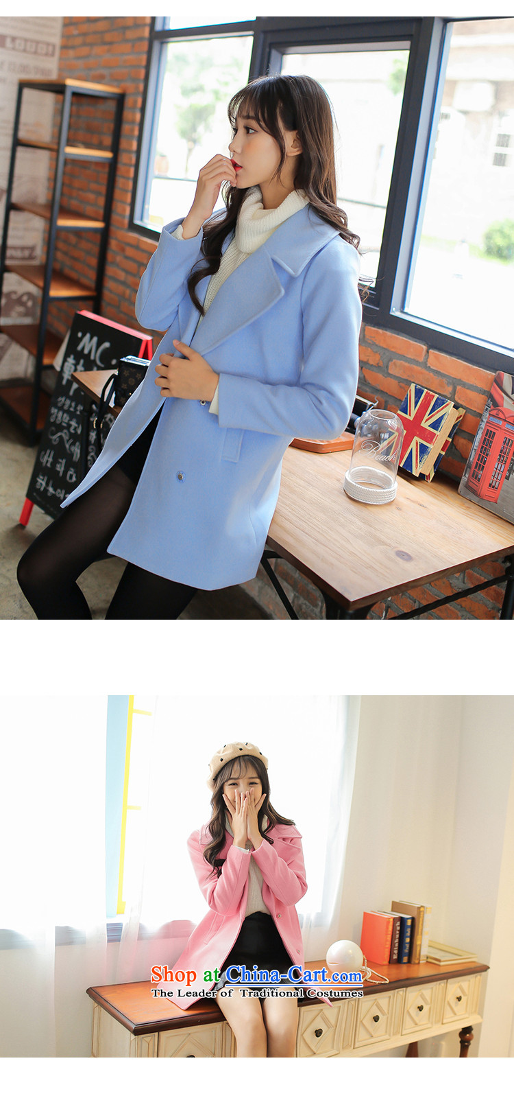 Hundreds of Leah 2015 autumn and winter new Korean version of stylish Sau San? a wool coat jacket coat gross pink female coat? L picture, prices, brand platters! The elections are supplied in the national character of distribution, so action, buy now enjoy more preferential! As soon as possible.
