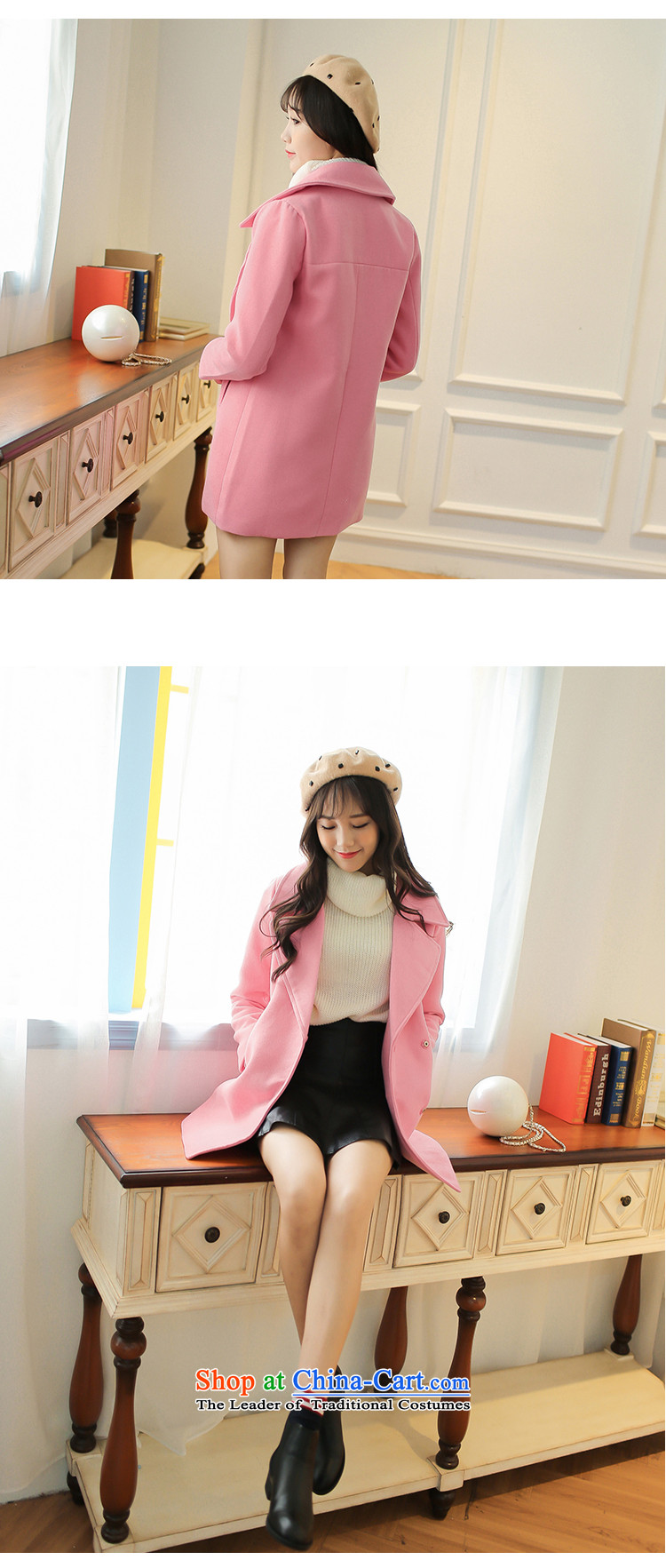 Hundreds of Leah 2015 autumn and winter new Korean version of stylish Sau San? a wool coat jacket coat gross pink female coat? L picture, prices, brand platters! The elections are supplied in the national character of distribution, so action, buy now enjoy more preferential! As soon as possible.