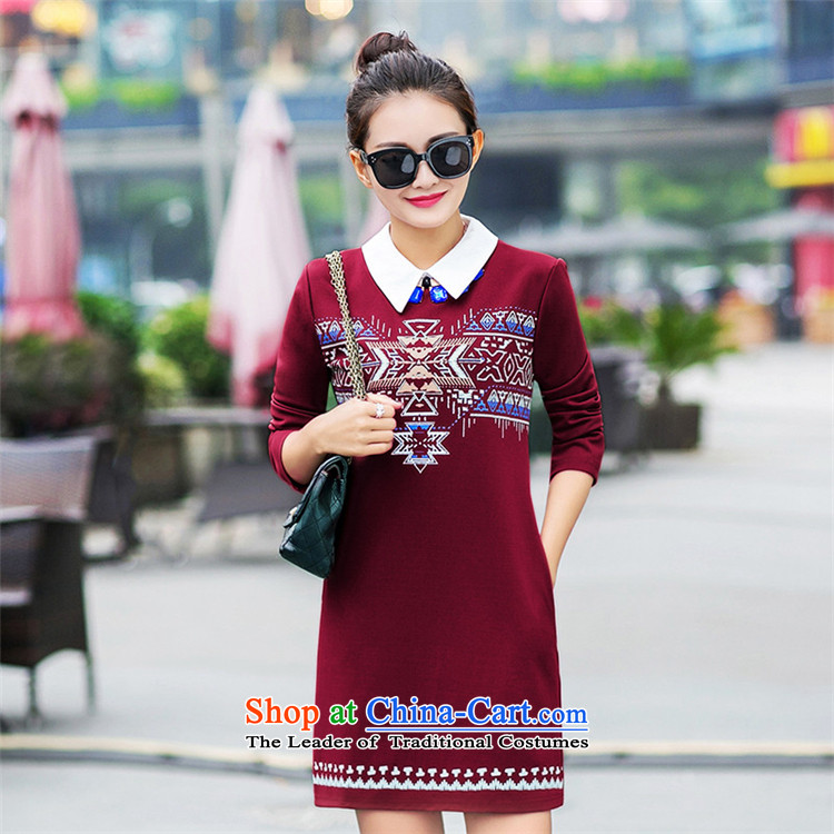 Mr NGAN 2015 large drift female winter long-sleeved shirt collar thick solid stylish dresses D319 wine red  L picture, prices, brand platters! The elections are supplied in the national character of distribution, so action, buy now enjoy more preferential! As soon as possible.