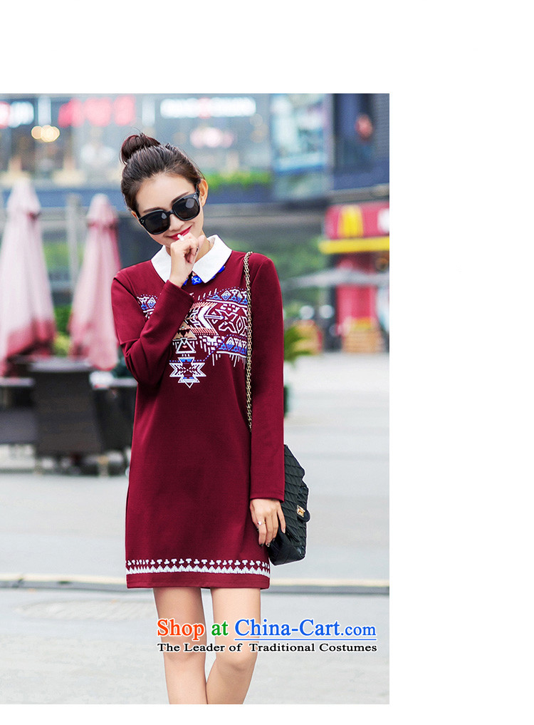 Mr NGAN 2015 large drift female winter long-sleeved shirt collar thick solid stylish dresses D319 wine red  L picture, prices, brand platters! The elections are supplied in the national character of distribution, so action, buy now enjoy more preferential! As soon as possible.