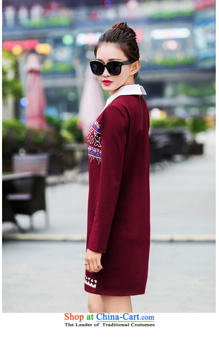 Mr NGAN 2015 large drift female winter long-sleeved shirt collar thick solid stylish dresses D319 wine red  L picture, prices, brand platters! The elections are supplied in the national character of distribution, so action, buy now enjoy more preferential! As soon as possible.