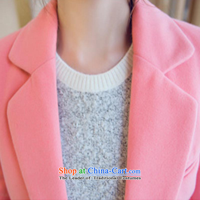 100 Yi section gross? coats female autumn and winter 2015 Autumn Women's jacket Korean video thin hair so Sau San coats female totaled 602.2 pink M Yi Encyclopedia of shopping on the Internet has been pressed.