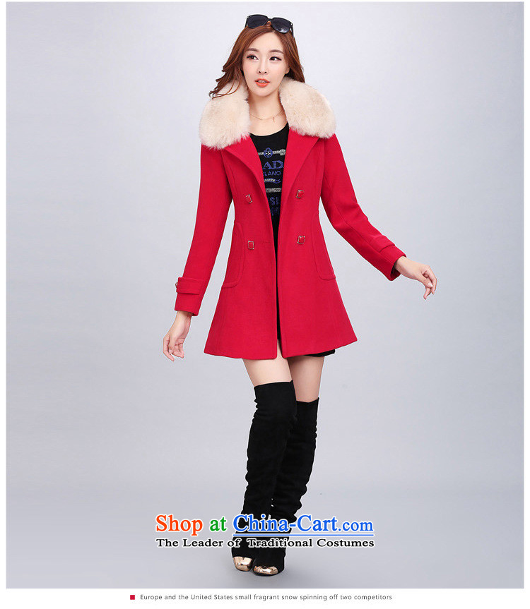 The nest products  2015 autumn and winter new women in Korean Long Hair Girl? a jacket with removable collar (A gross cotton Edition) Red L picture, prices, brand platters! The elections are supplied in the national character of distribution, so action, buy now enjoy more preferential! As soon as possible.