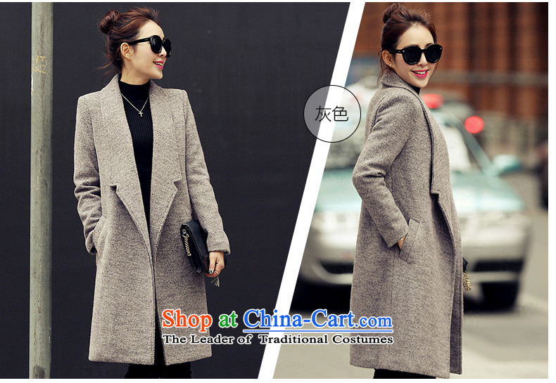 Princess of hsiang-Lan Kok 2015 autumn and winter new Korean version in the Sau San long wool coat girl child?? COAT 1010 gray without lint-free pictures, prices, L brand platters! The elections are supplied in the national character of distribution, so action, buy now enjoy more preferential! As soon as possible.