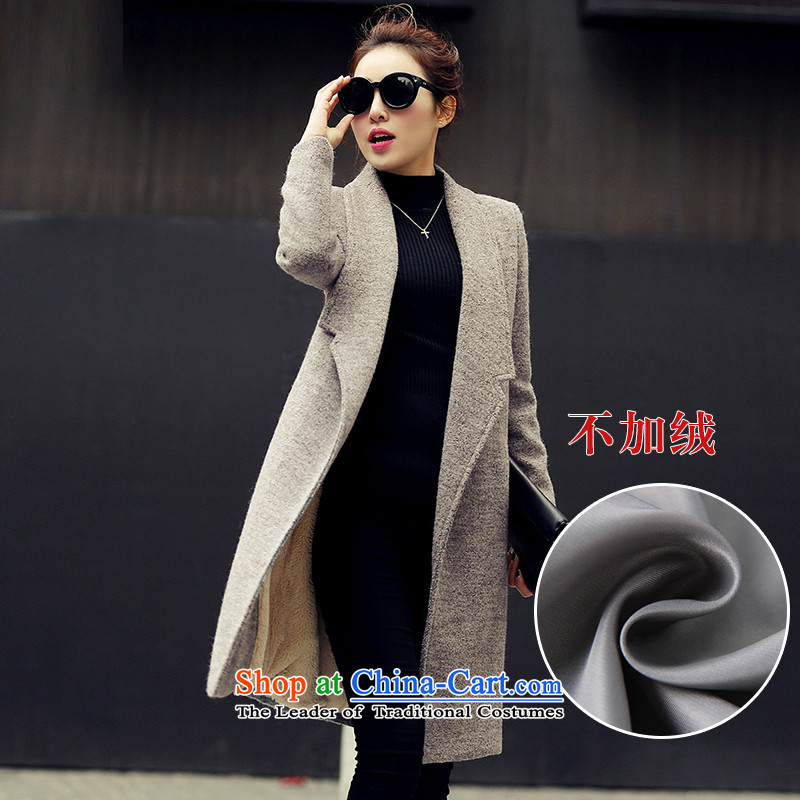 Princess of hsiang-Lan Kok 2015 autumn and winter new Korean version in the Sau San long wool coat girl child?? COAT 1010 gray without lint-free , L, Princess Heung Lan Kok shopping on the Internet has been pressed.