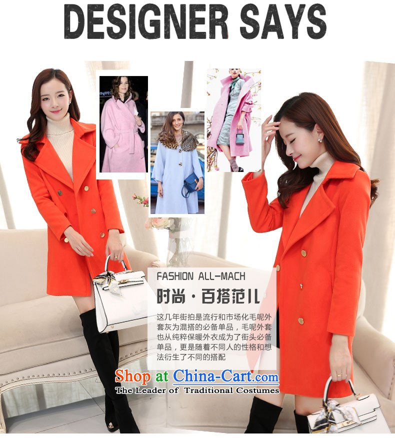 The state of the gross? 2015 autumn and winter coats female new larger female Korean Sau San double-in long hair a wool coat jacket female red-orange size standard picture in Tashkent, prices, brand platters! The elections are supplied in the national character of distribution, so action, buy now enjoy more preferential! As soon as possible.