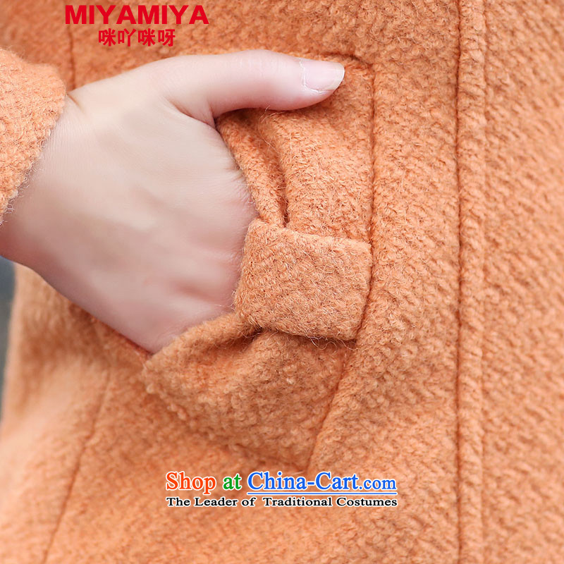 Miyamiya autumn and winter new Korean small incense Wind Jacket Girl doll? Wool washable wool a wool coat video thin jacket green beans XL, Mimi making it (MIYAMIYA) , , , shopping on the Internet