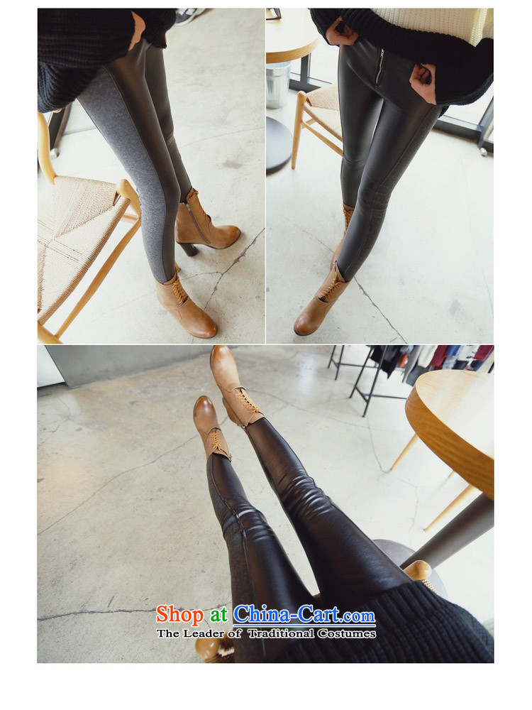 2015 Autumn and winter Zz&ff new larger female thick mm200 catty to xl ultra-elastic stitching pu leather pants, forming the black trousers XXXXXL( recommendations 180-200 catties) Picture, prices, brand platters! The elections are supplied in the national character of distribution, so action, buy now enjoy more preferential! As soon as possible.