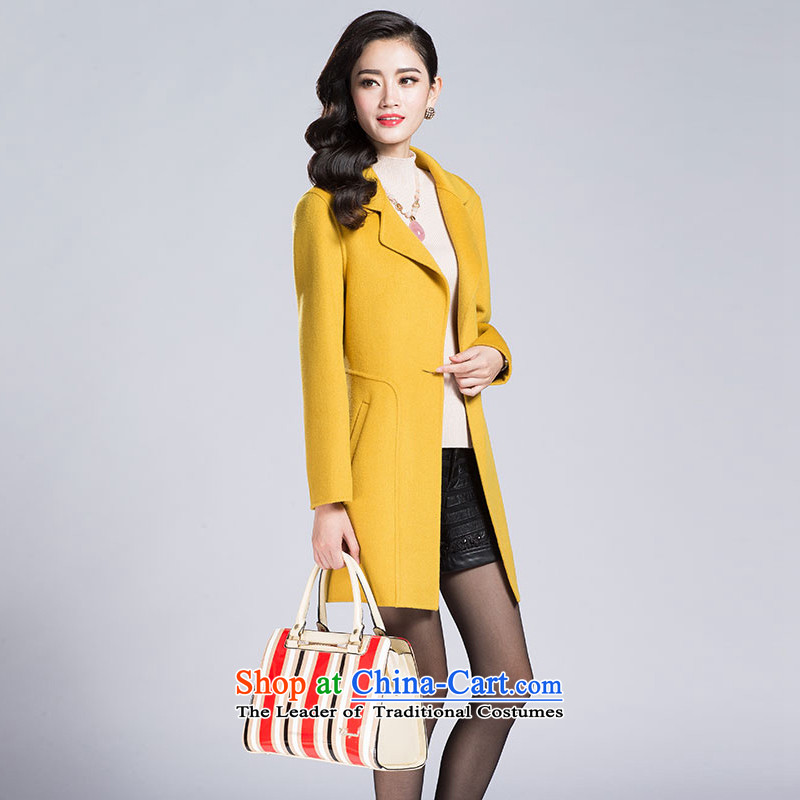 Card-SHAN NI 2015 autumn and winter new large double-side coats of Sau San long-sleeved sweater K1057 OL Yellow M card and Stephanie (COSUNY) , , , shopping on the Internet