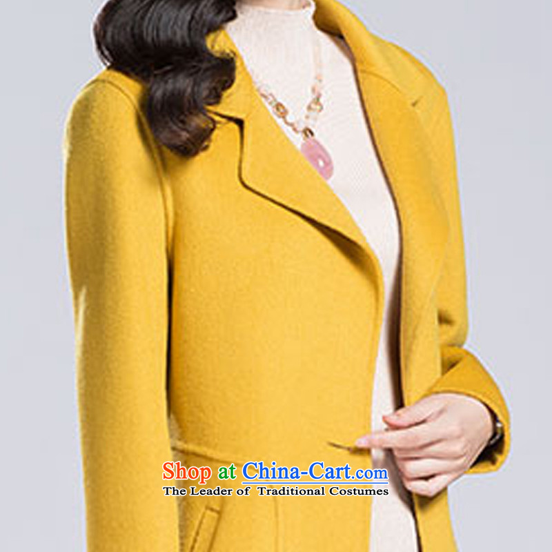 Card-SHAN NI 2015 autumn and winter new large double-side coats of Sau San long-sleeved sweater K1057 OL Yellow M card and Stephanie (COSUNY) , , , shopping on the Internet