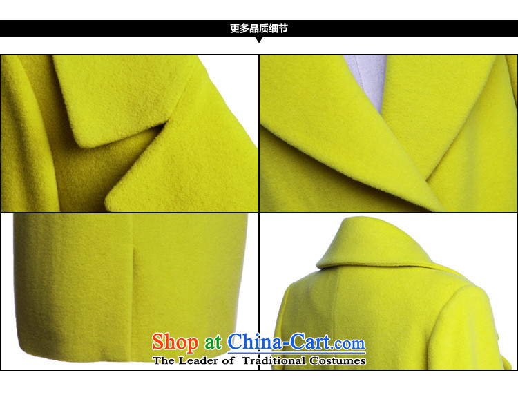 Europe and the original girls V.C boxed loose in long a wool coat 2015 autumn and winter new pure color woolen coats female lemon yellow? L picture, prices, brand platters! The elections are supplied in the national character of distribution, so action, buy now enjoy more preferential! As soon as possible.