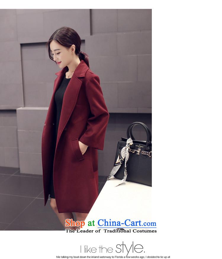 Yi Art 2015 autumn and winter New Sau San thick hair? female Korean version of the jacket long coats gross? female BOURDEAUX L picture, prices, brand platters! The elections are supplied in the national character of distribution, so action, buy now enjoy more preferential! As soon as possible.