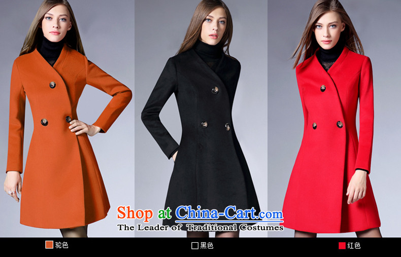 Zk Western women 2015 Autumn new stylish simplicity in gross? jacket long graphics thin hair Sau San a wool coat RED M picture, prices, brand platters! The elections are supplied in the national character of distribution, so action, buy now enjoy more preferential! As soon as possible.