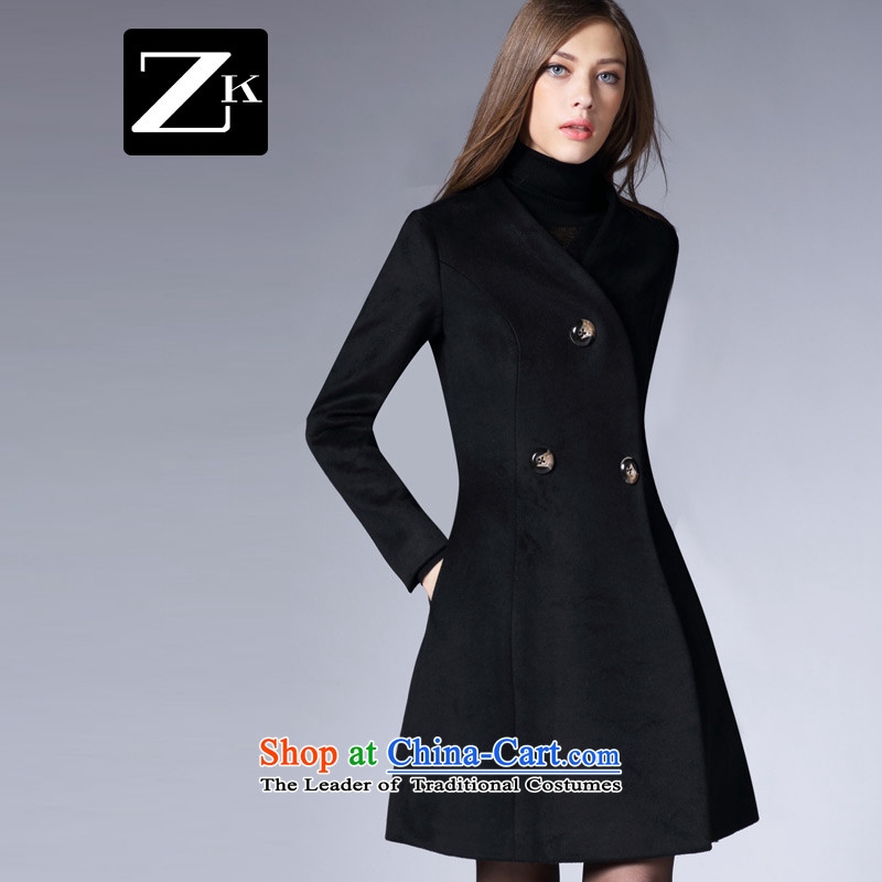 Zk Western women 2015 Autumn new stylish simplicity in gross? jacket long graphics thin hair Sau San a wool coat red M,zk,,, shopping on the Internet