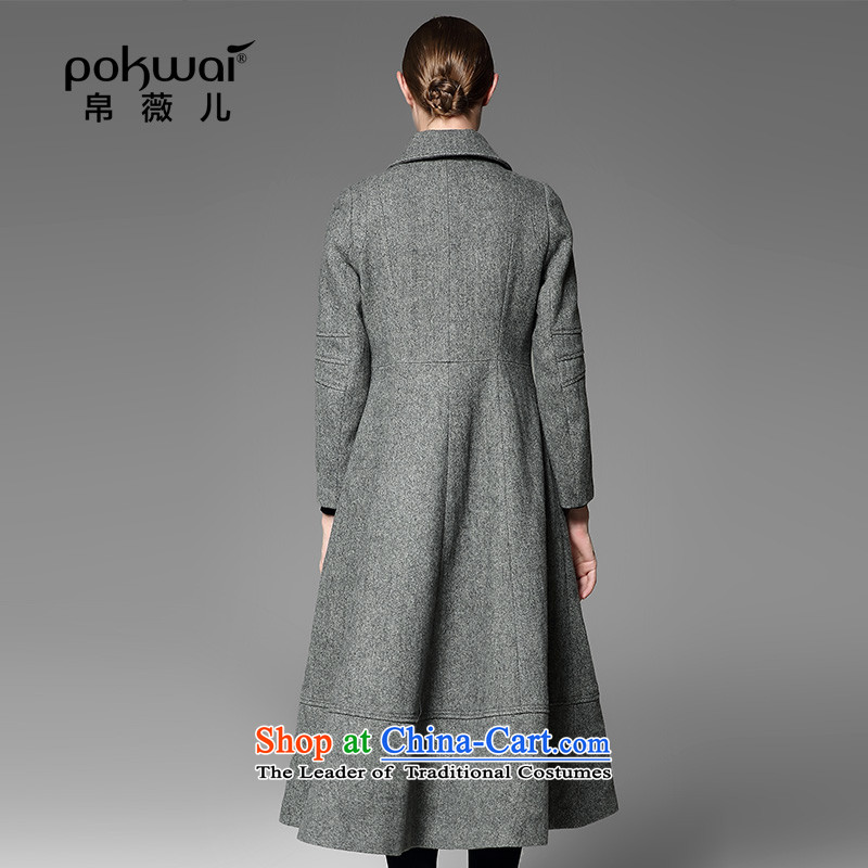 The Hon Audrey Eu Yuet-yung 2015 9POKWAI/ autumn and winter Europe and original design long coats , L, 8D button grayed out Ms Audrey EU-POKWAI) , , , shopping on the Internet