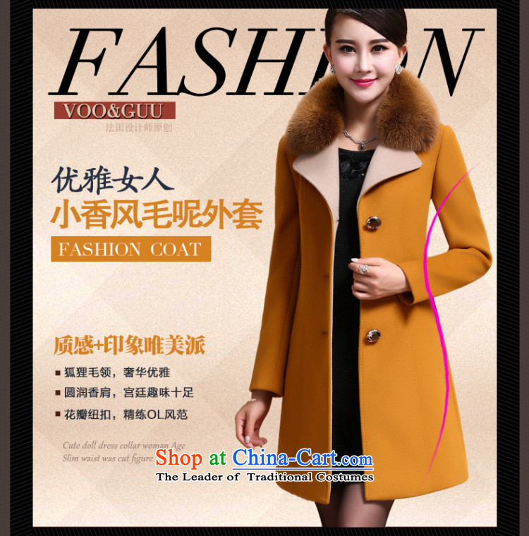 Thousands of Yi  2015 autumn and winter new Women's jacket and long)? Emulation Fox Maomao z62320 coat? Yellow XL Photo, prices, brand platters! The elections are supplied in the national character of distribution, so action, buy now enjoy more preferential! As soon as possible.