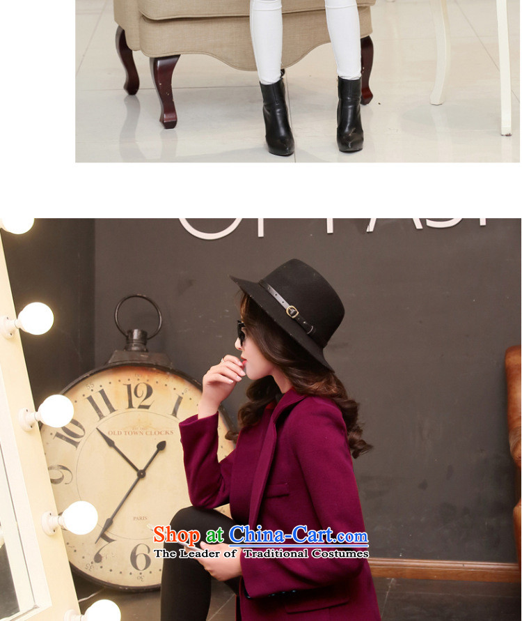 The 2015 autumn and winter-hee load new Korean fashion is a grain long overcoat so gross plus female BOURDEAUX M picture, prices, brand platters! The elections are supplied in the national character of distribution, so action, buy now enjoy more preferential! As soon as possible.