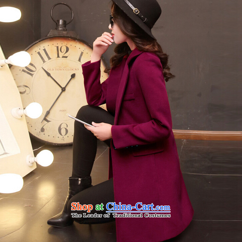 The 2015 autumn and winter-hee load new Korean fashion is a grain long overcoat so gross plus female BOURDEAUX M-hee (XINI) , , , shopping on the Internet