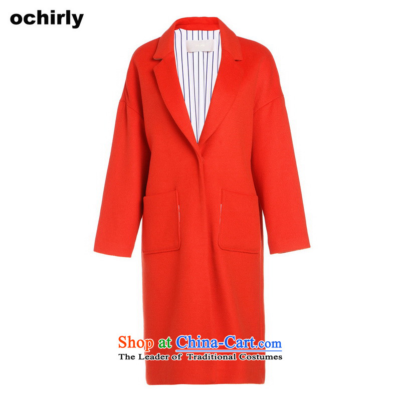 When the Euro 2015 Power ochirly new female long auricle of autumn-wool overcoats 1153342630? XS(155/80A), 120 Europe, red force (ochirly) , , , shopping on the Internet