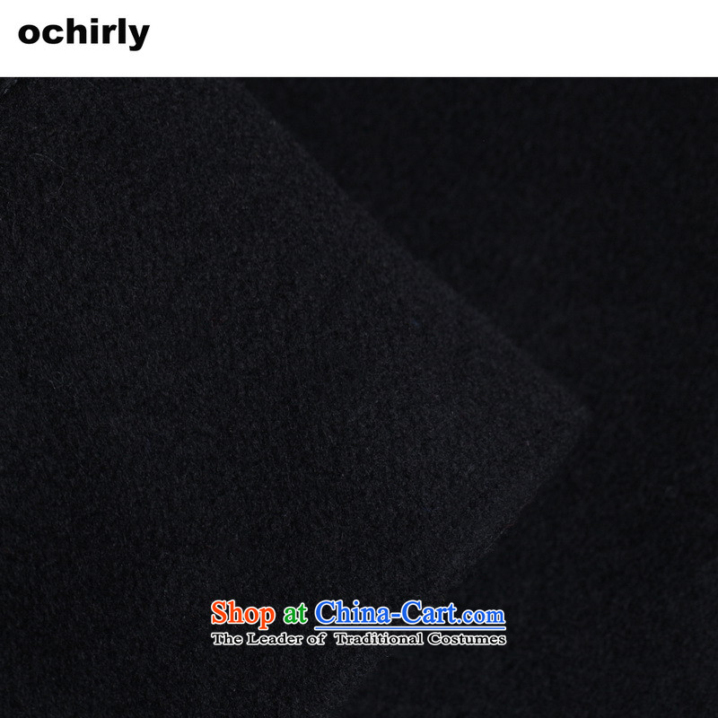 The new Europe, ochirly female double-pure color in the long wool overcoats 1143346250? S(160/84A), 090 Europe, the black (ochirly) , , , shopping on the Internet