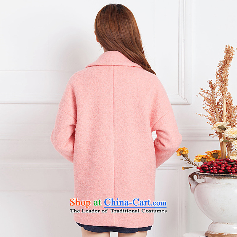 Diana's cashmere overcoat girl-jacket is caught gross girls long thick a wool coat female pure color coat 1039 pink? M DOI, Dana shopping on the Internet has been pressed.