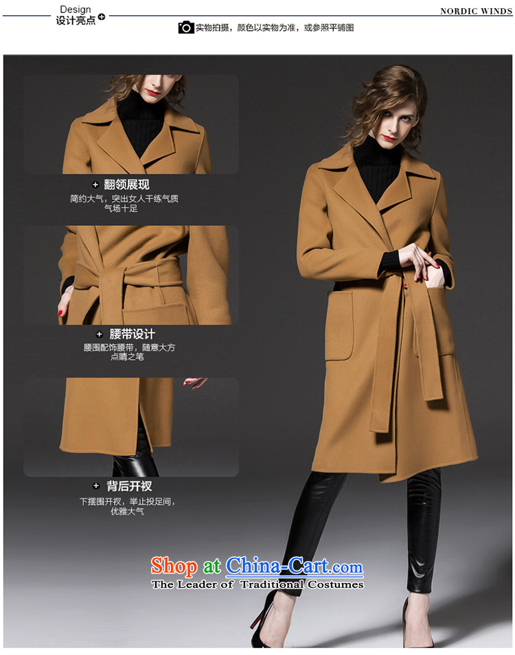 The Nordic wind cashmere overcoat girl of autumn and winter 2015 new products for women in Europe and the solid color long lapel pockets bow tie strap gross and female color jacket? XL Photo, prices, brand platters! The elections are supplied in the national character of distribution, so action, buy now enjoy more preferential! As soon as possible.