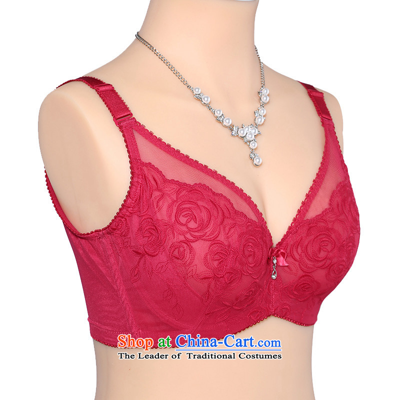 Msshe xl women 2015 new thin lace steel rings quad-rank-wide Underwear bra 10193 wine red 90E, Susan Carroll, the poetry Yee (MSSHE),,, shopping on the Internet